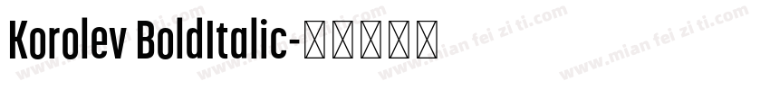 Korolev BoldItalic字体转换